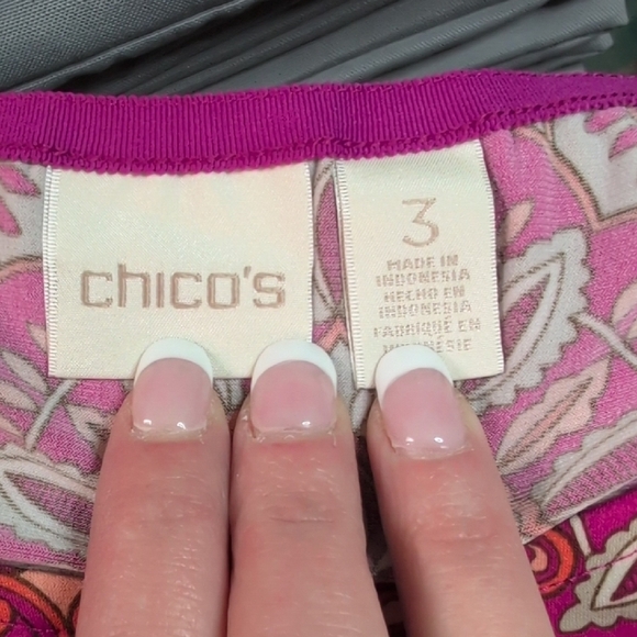 Chico'sโ Pink Boxy Blouse with Bell Sleeves - Picture 7 of 7